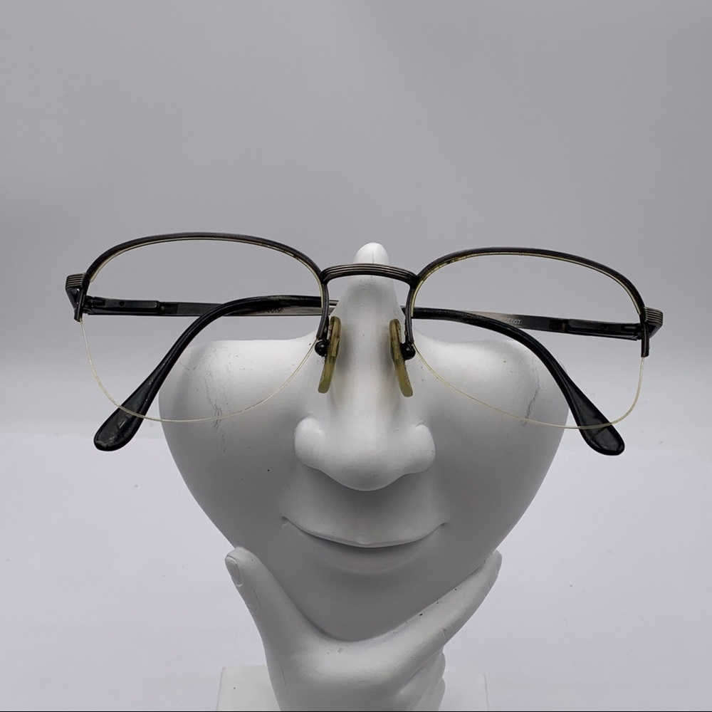 Vintage L’AMY Gunmetal Aviator Sunglasses Frames